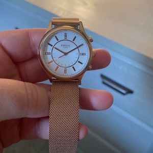 Rose Gold Fossil watch